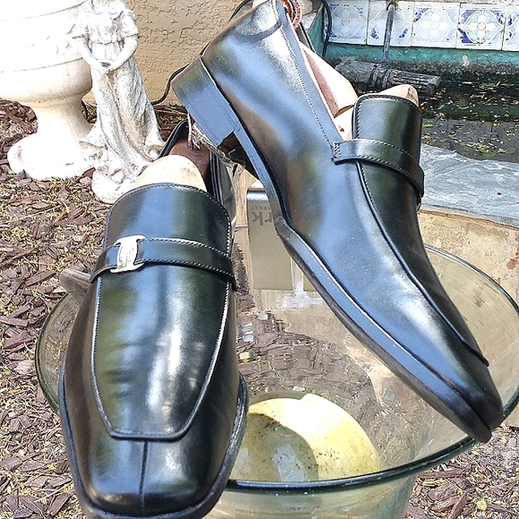 🆕 $SOLD$ Salvatore Ferragamo Black Split Toe Slip On Loafers - Picture 13 of 16
